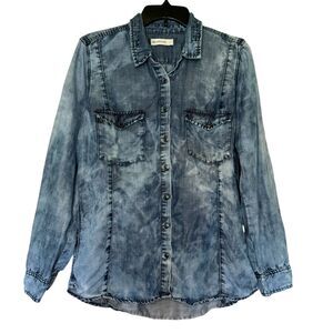 Blank NYC Blue Button Down Shirt